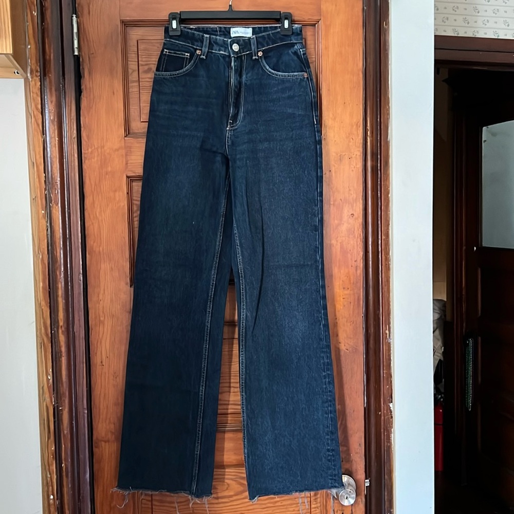 Zara Dark Wash Straight Leg Jeans